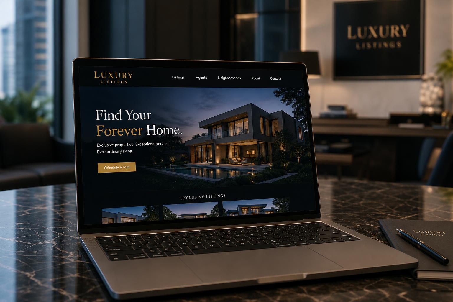 Preview of Luxury Listings website design